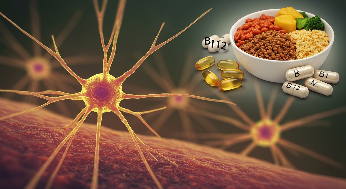 A B12-vitamin elengedhetetlen a mielinhüvely egészségéhez.