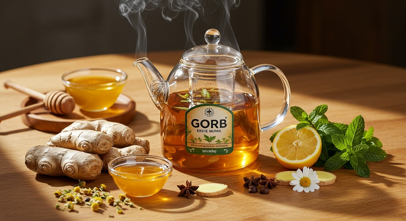 A GORB tea összetevői segítik a gyomorsav egyensúlyát.