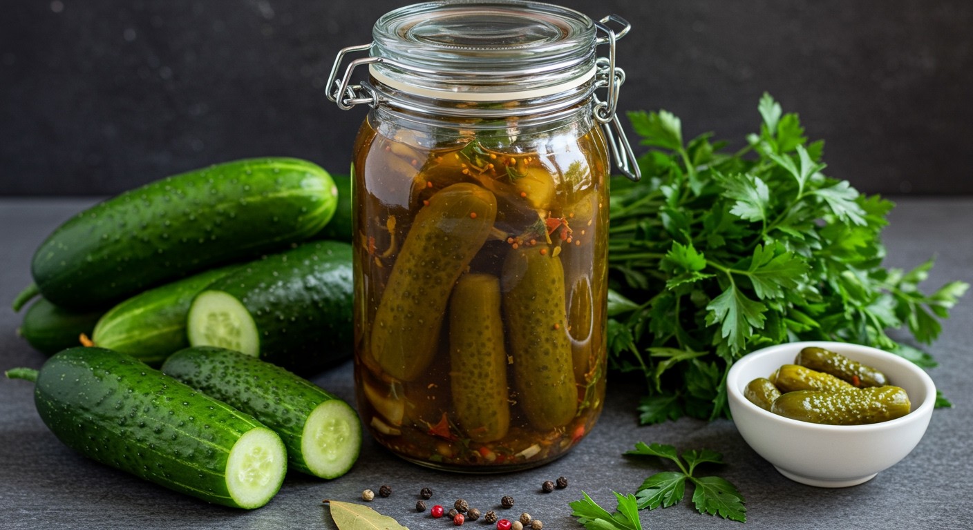 A kovászos uborka gazdag probiotikumokban és vitaminokban.