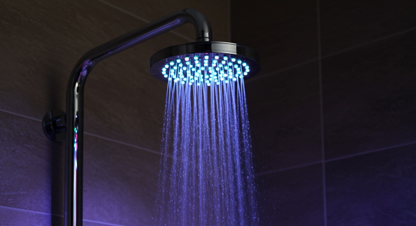A LED-ek fényét a víz áramlása generálja.