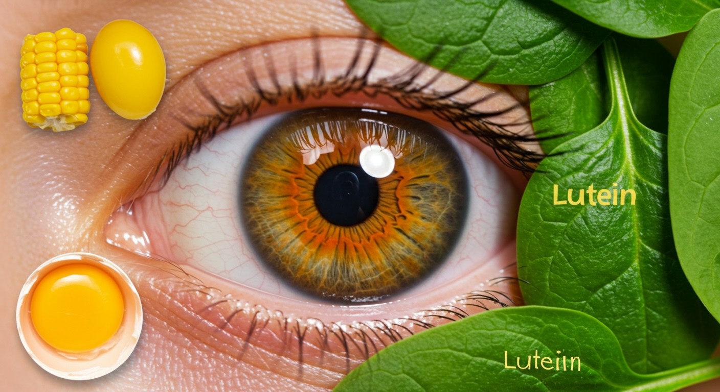 A lutein csökkenti a makula degeneráció kockázatát.