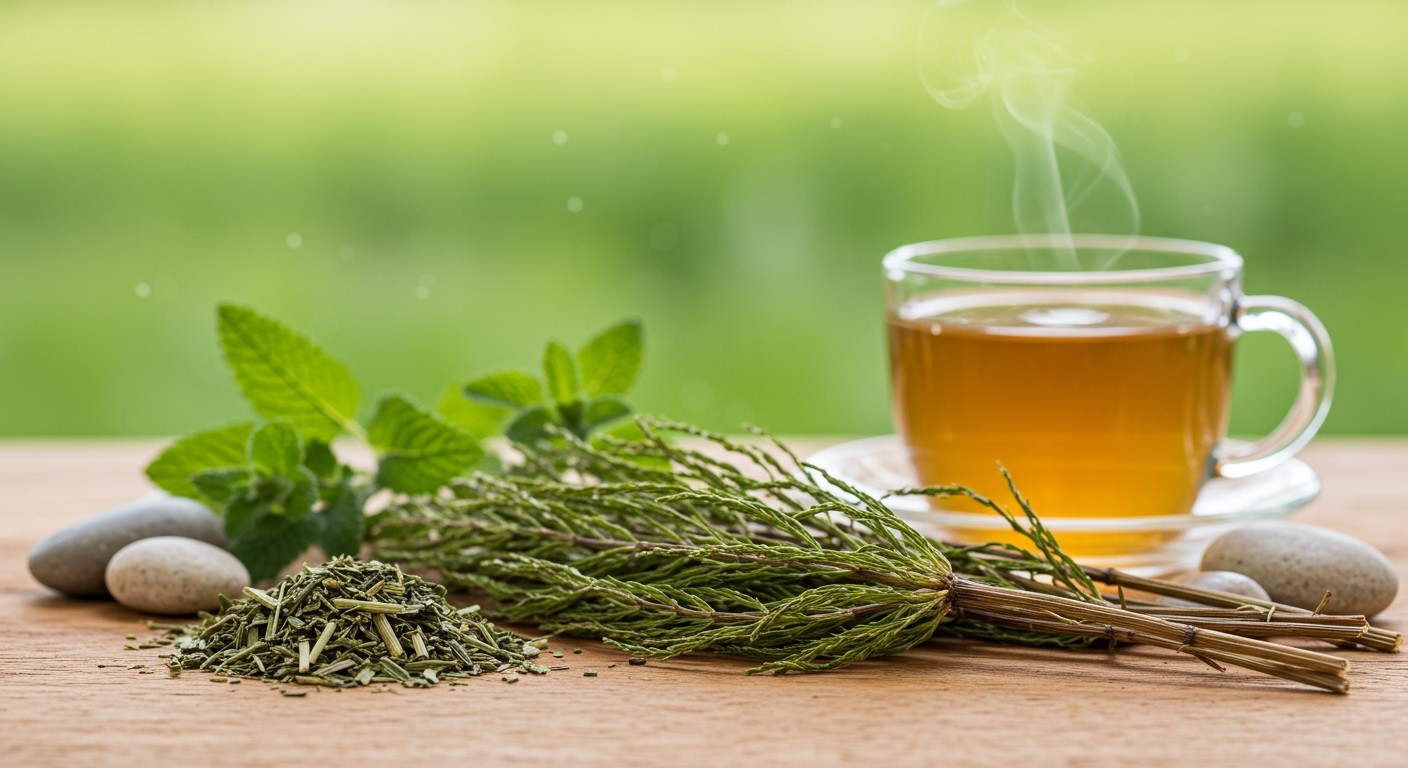 A mezei zsurló tea gazdag szilíciumban és flavonoidokban.