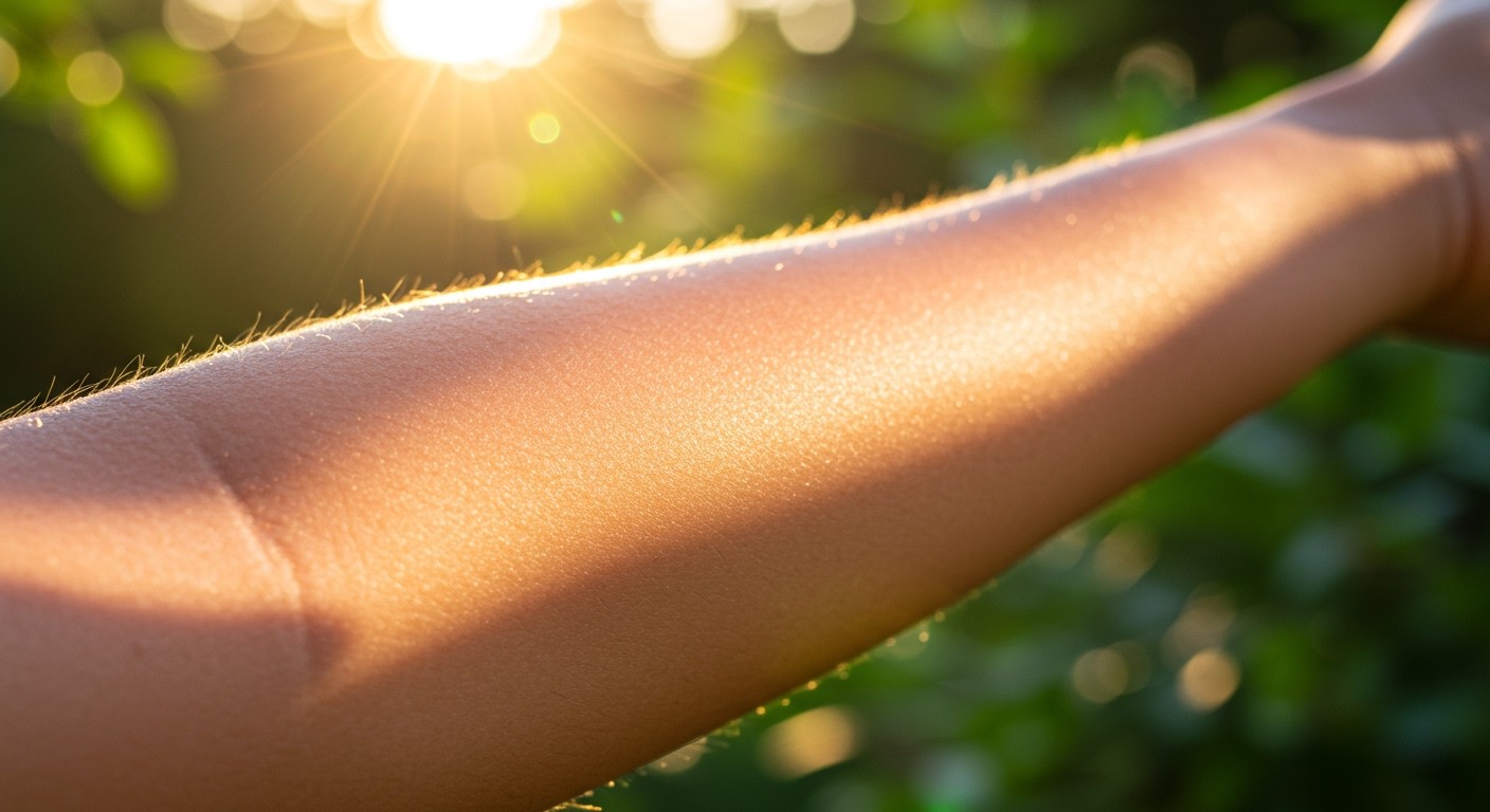 A napfény elősegíti a D-vitamin termelést a bőrben.
