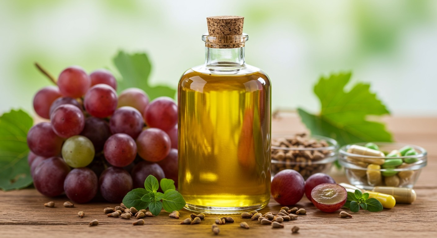 A szőlőmagolaj antioxidánsai védenek a sejtkárosodástól.