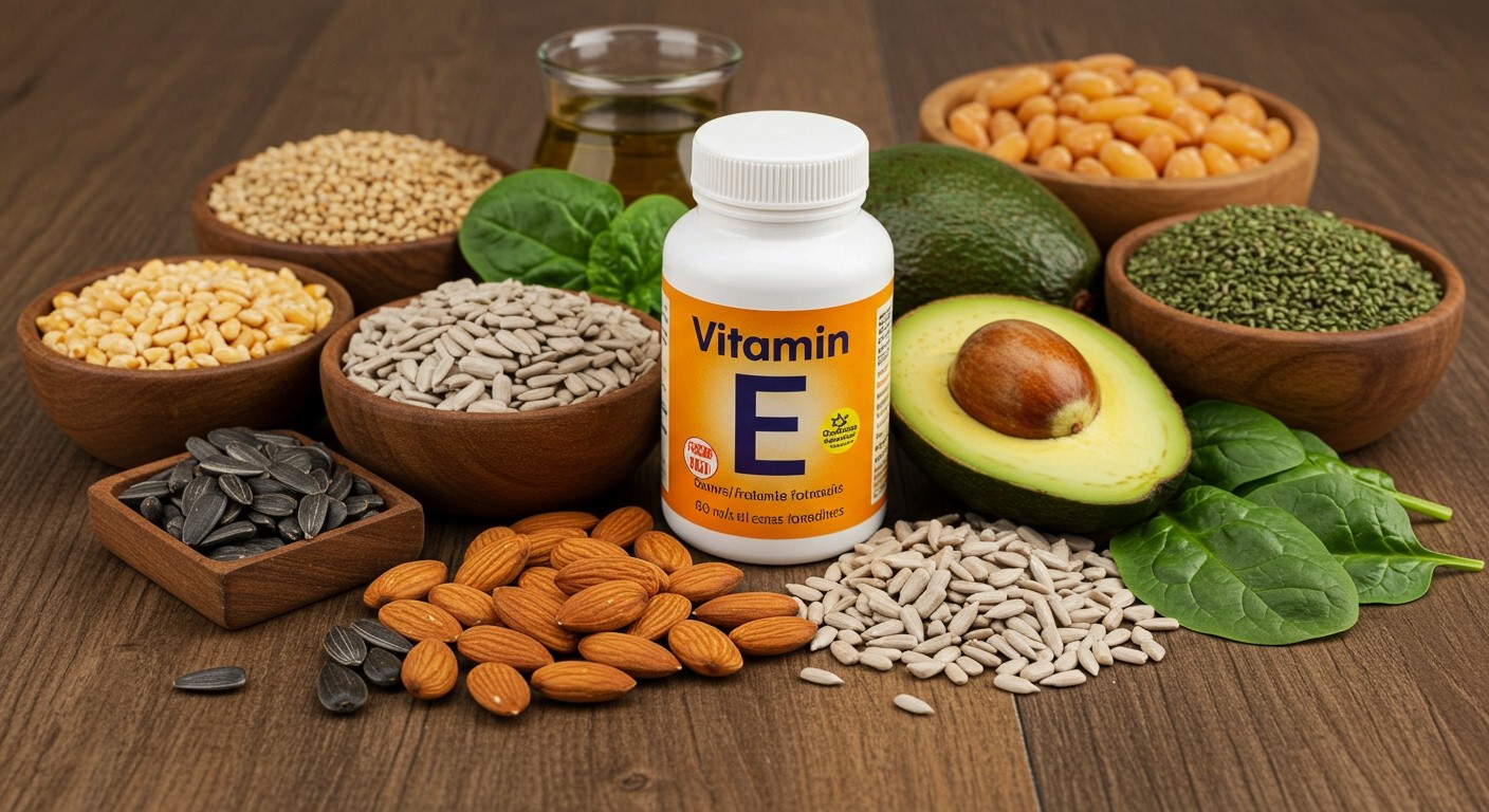 Az E-vitamin gazdag forrásai a diófélék és magvak.