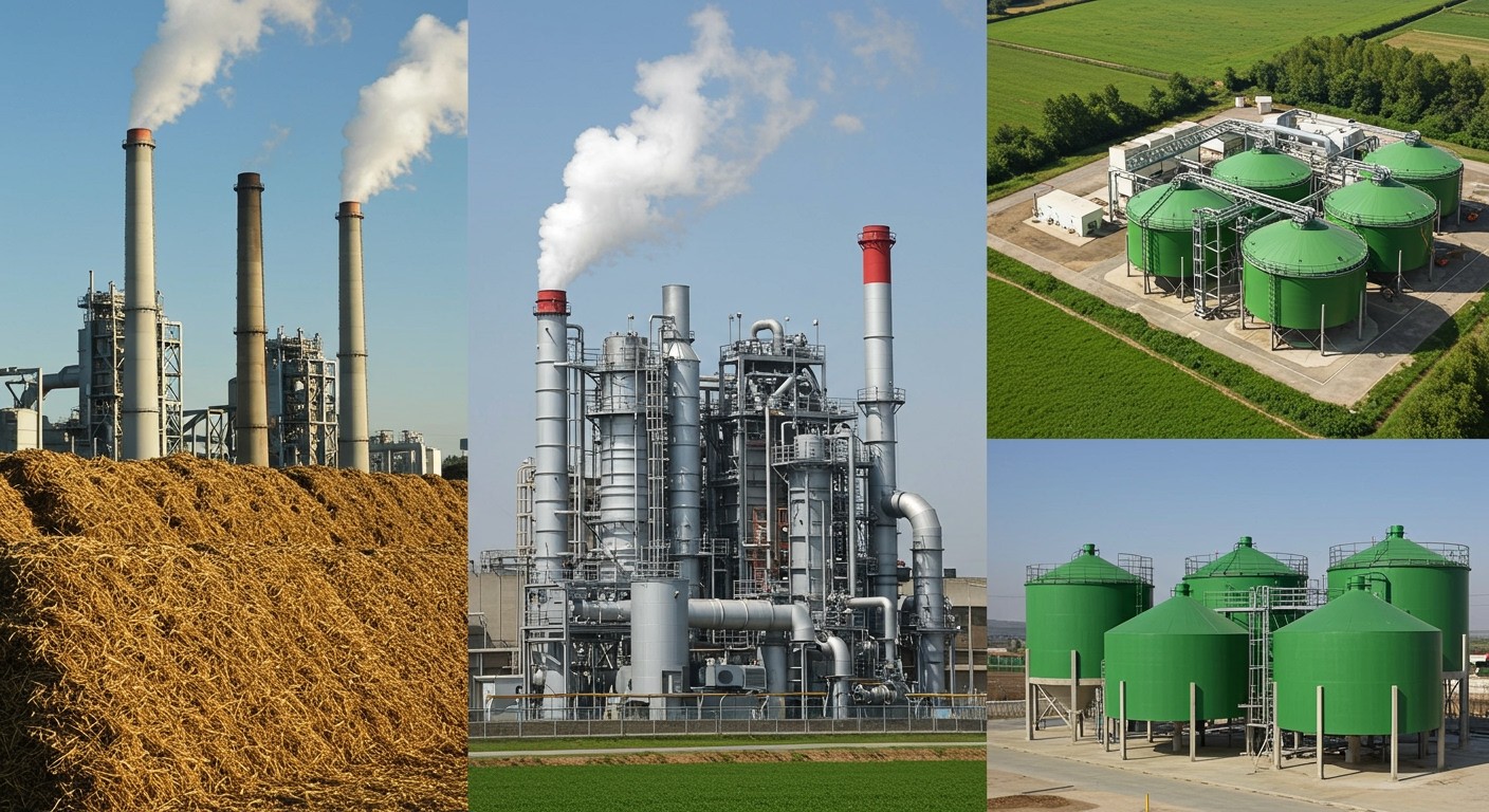 A biomassza erőművek fenntartható energiát termelnek hulladékból.