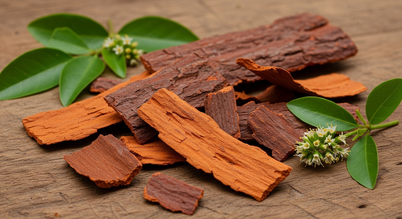 A Catuaba fő hatóanyagai az alkaloidok és flavonoidok.
