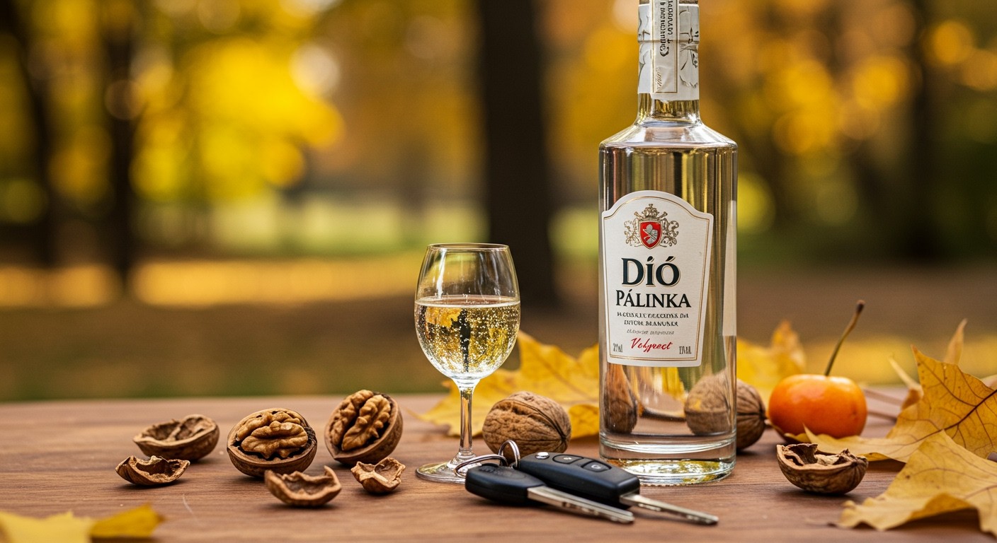 A dió pálinka fogyasztása és vezetés nehezen összeegyeztethető.