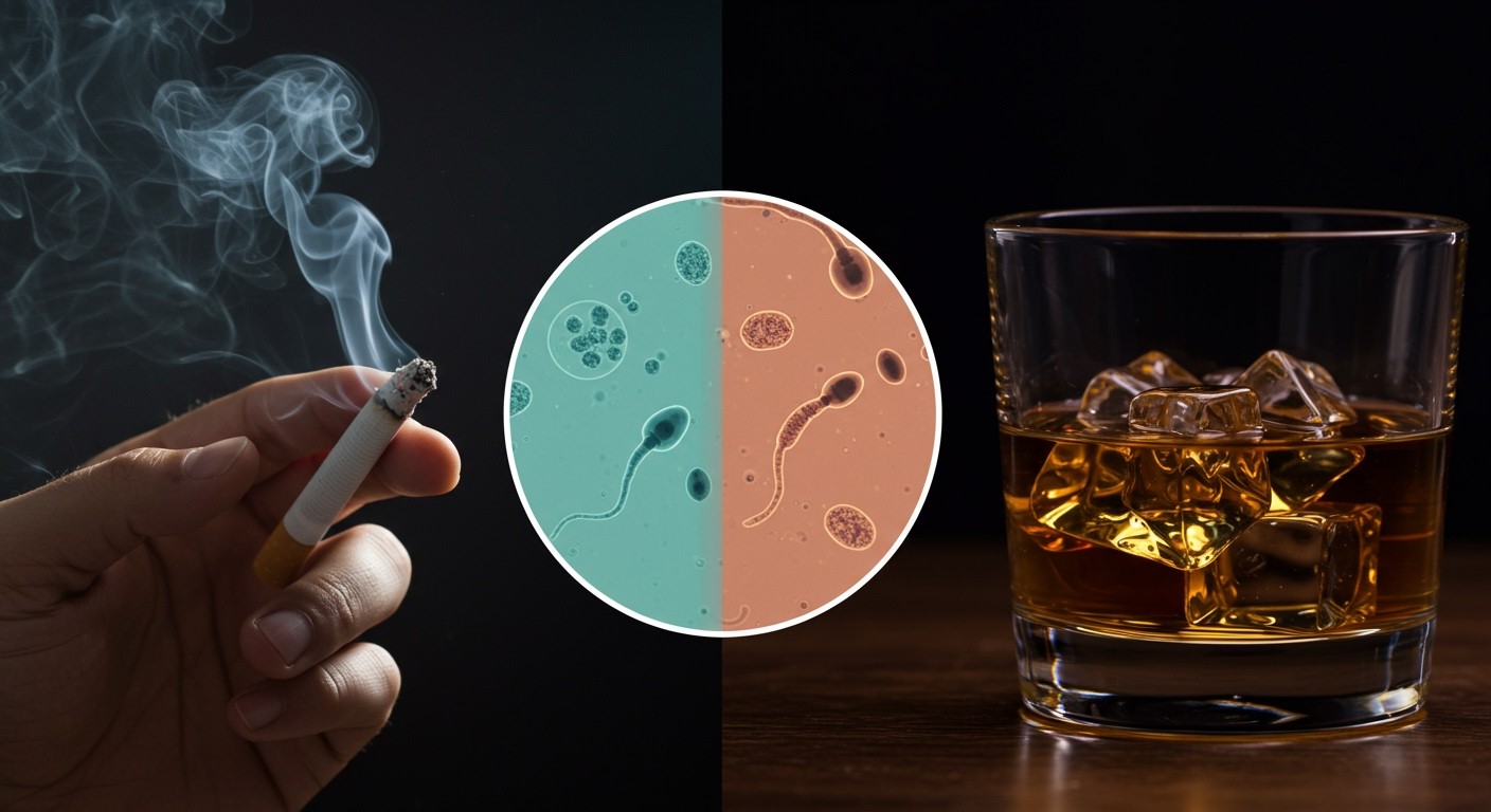 A dohányzás és alkohol együtt rontja a spermiumokat.