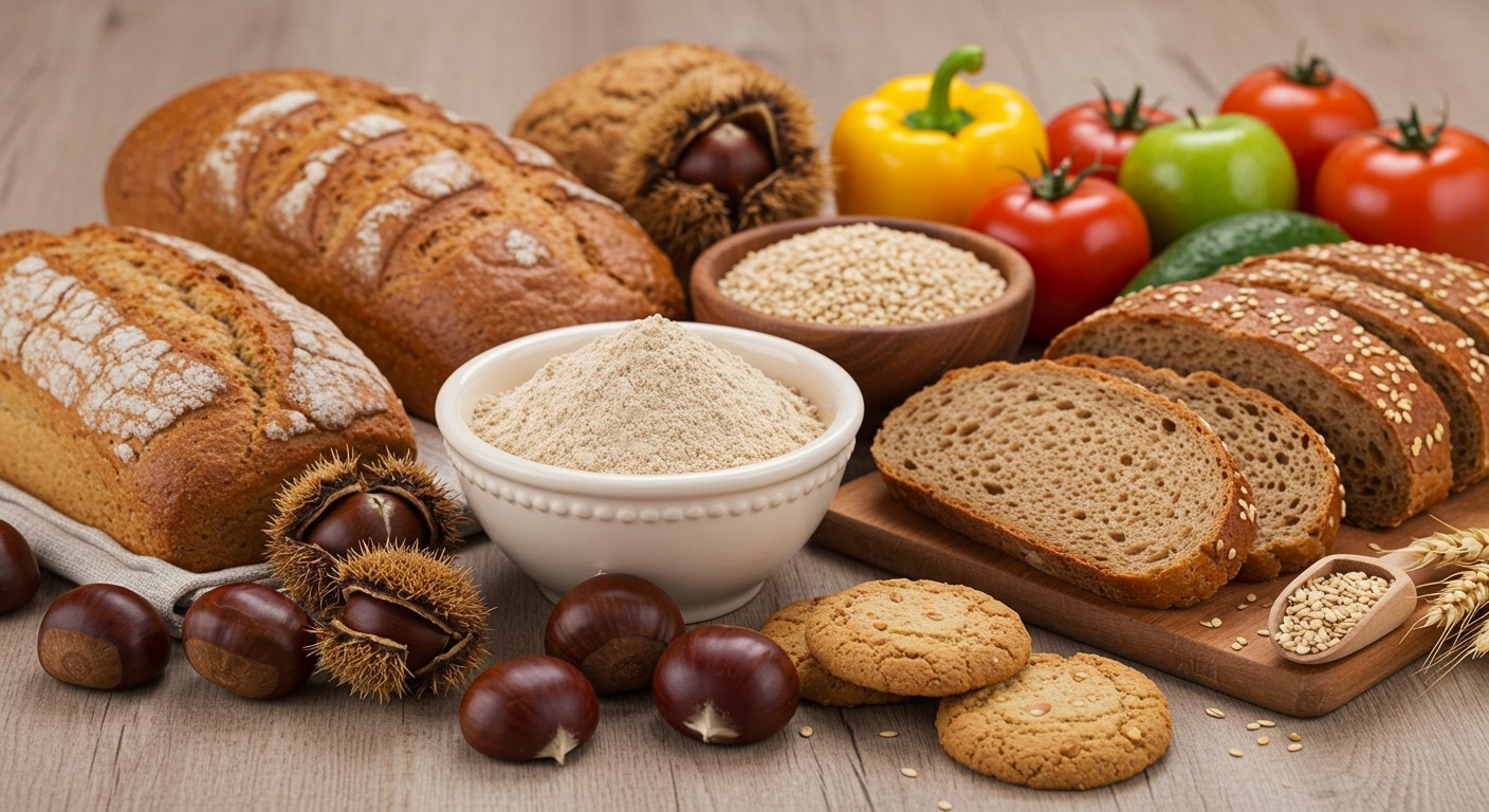 A gesztenyeliszt gazdag rostokban, elősegíti az emésztést.
