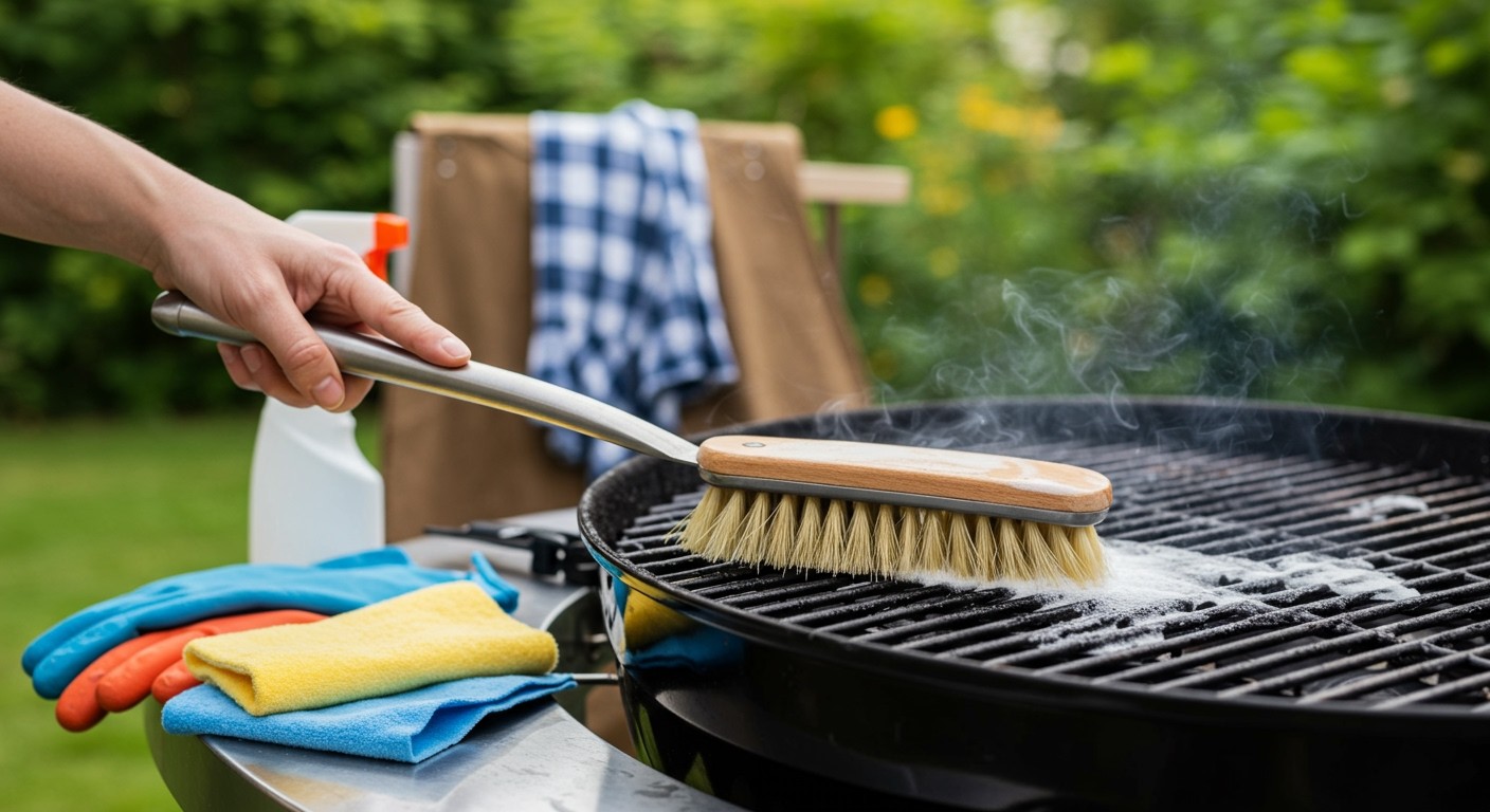 A grill tisztítása elengedhetetlen a biztonságos használathoz.