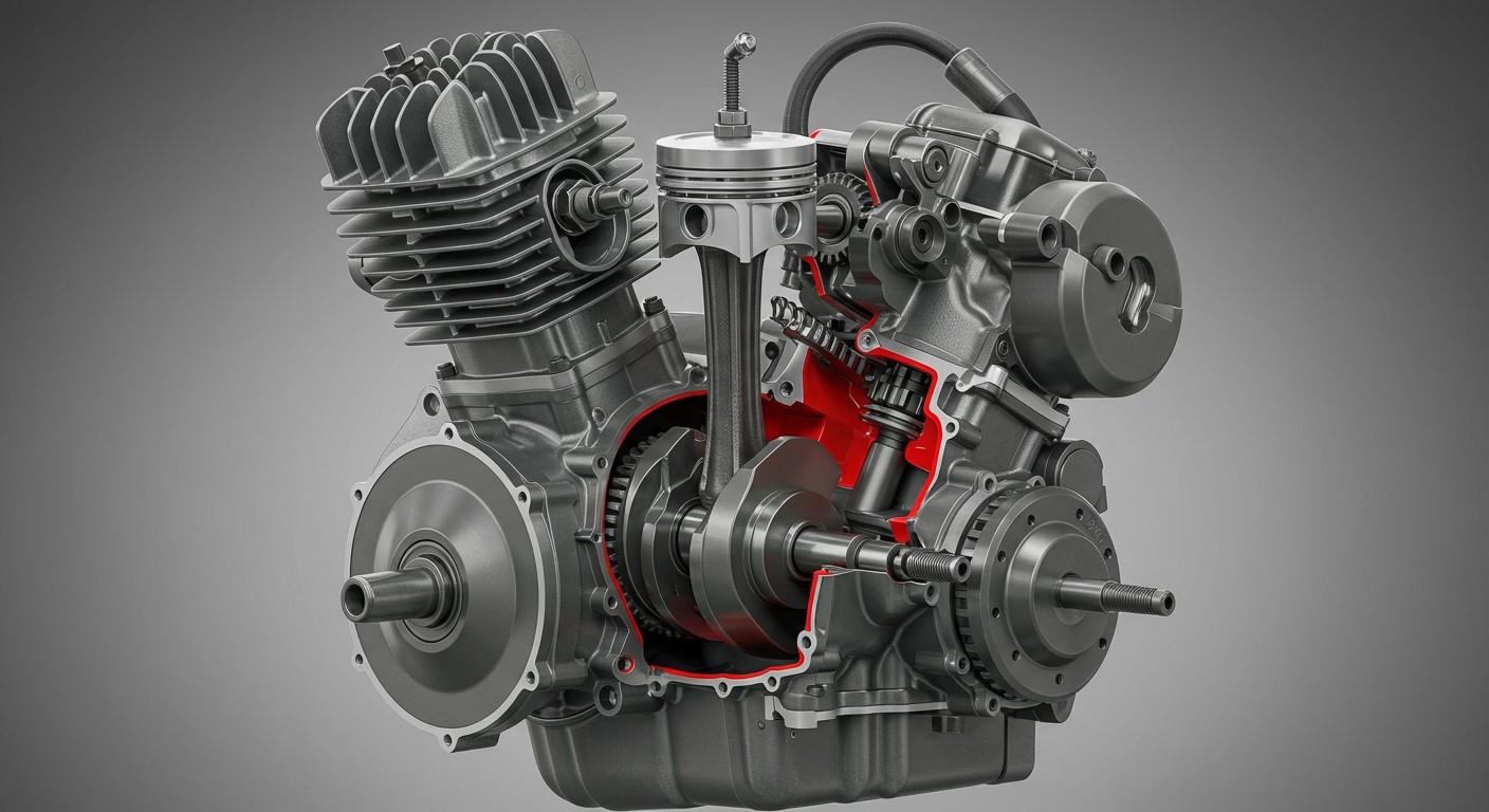 A kétütemű motor gyorsabb, de kevesebb hatékonyságú.