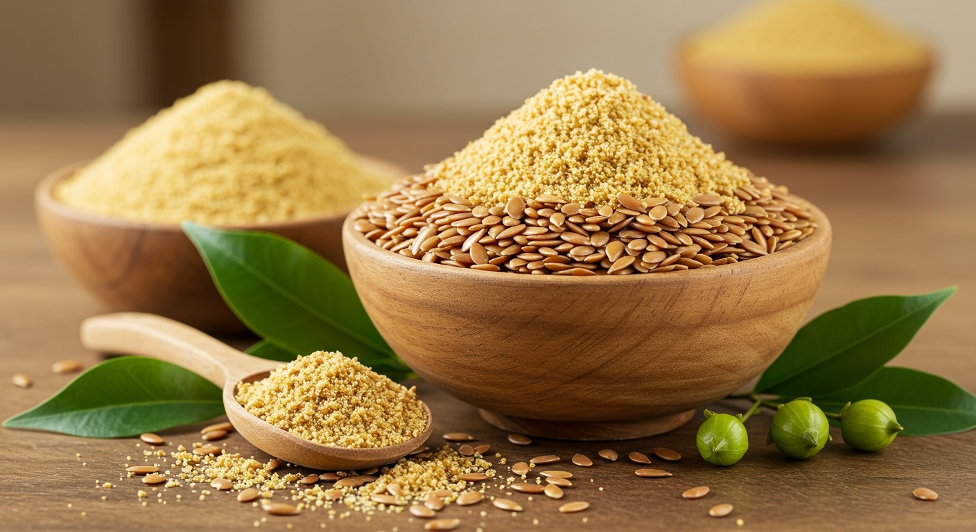 A lenmagpehely gazdag omega-3 zsírsavakban, gyulladáscsökkentő hatású.