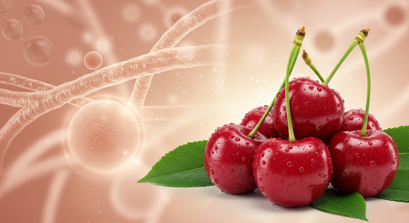 A meggy magas C-vitamin tartalma elősegíti a kollagéntermelést.