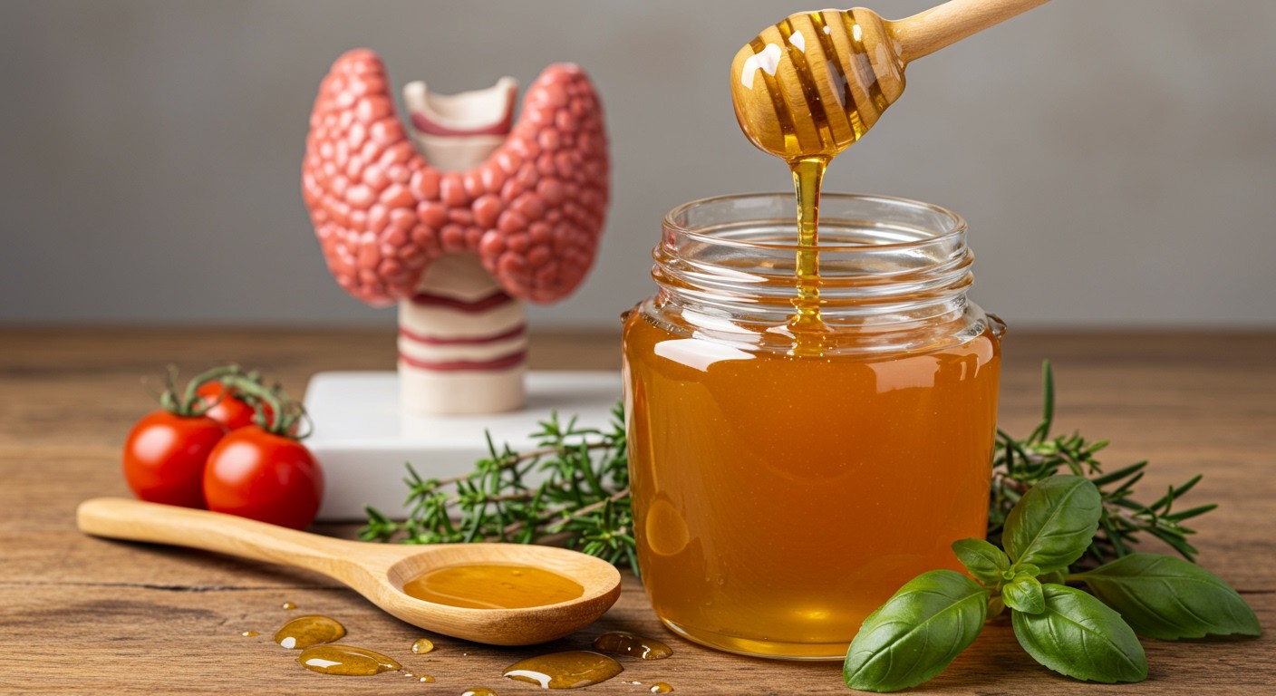 A méz antioxidánsai támogathatják a pajzsmirigy egészségét.
