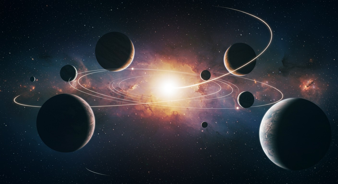 A gravitáció alakítja a bolygók stabil pályáit.