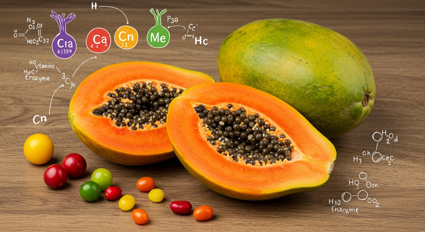 A papaya gazdag A-, C-vitaminban és enzimekben.