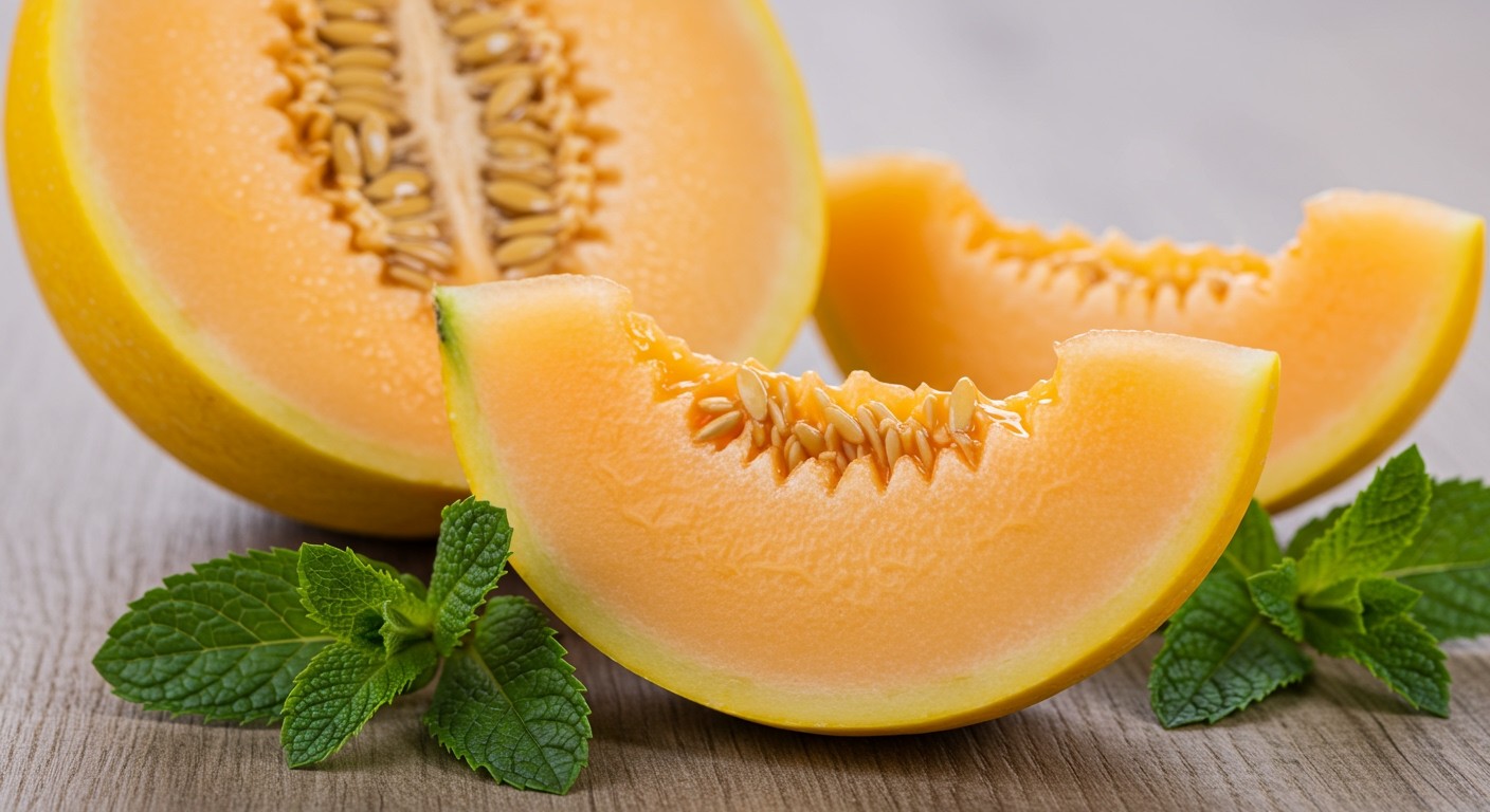 A sárgadinnye gazdag antioxidánsokban, támogatja a bőr hidratáltságát.