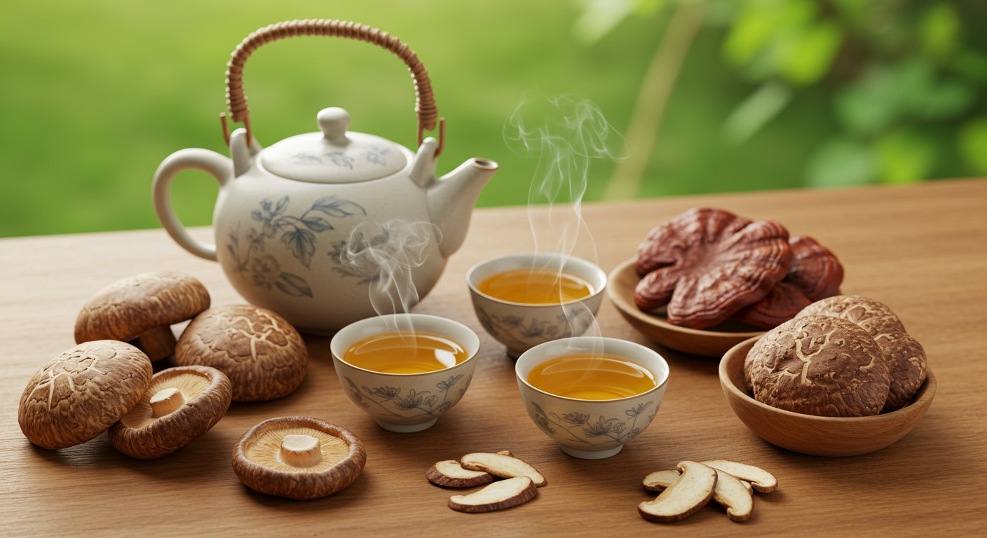 A shiitake és ganoderma tea erősíti az immunrendszert.