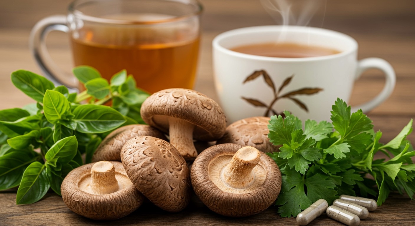 A shiitake gomba antioxidánsai támogatják a szív egészségét.