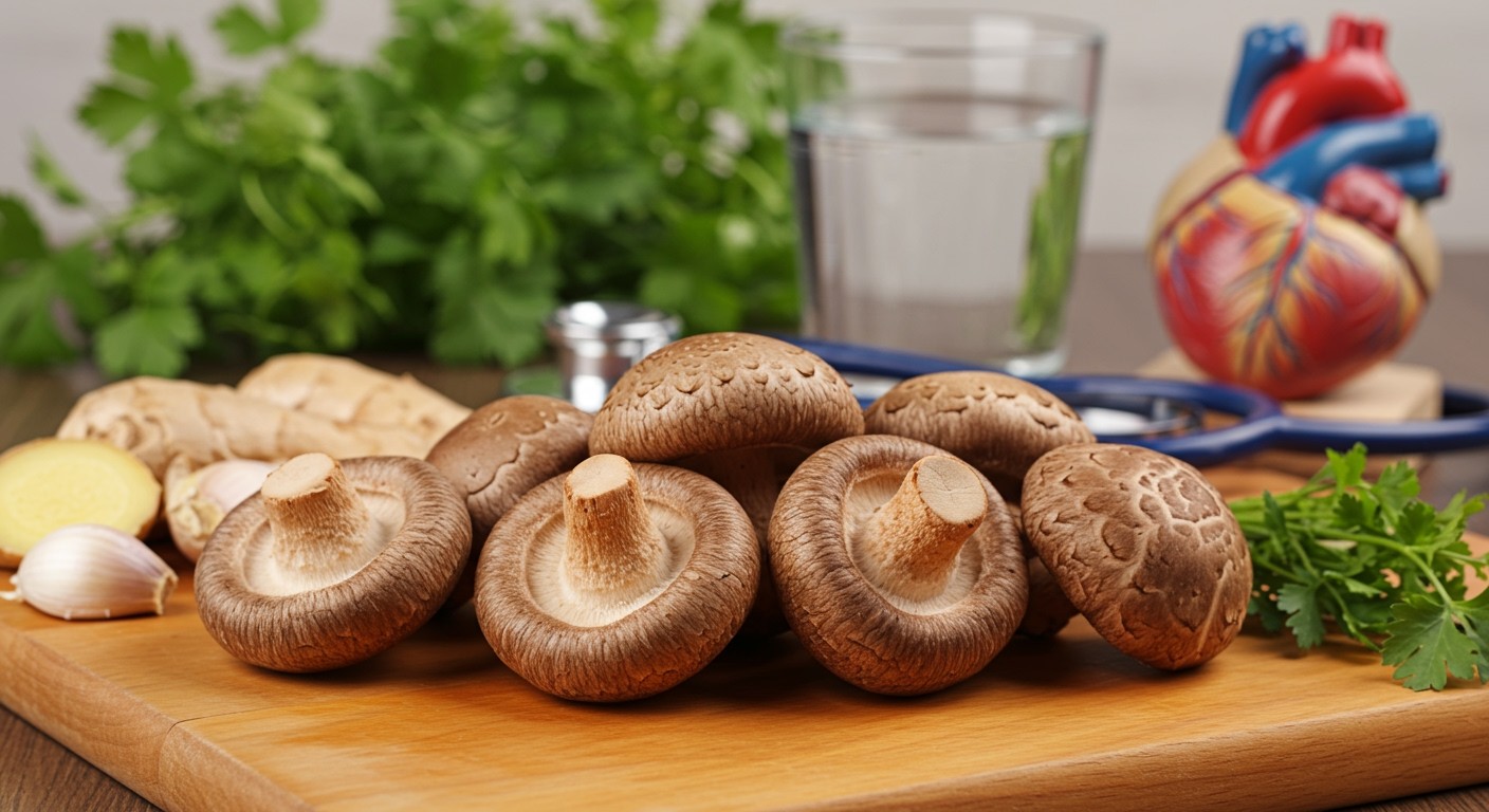 A shiitake csökkentheti a koleszterinszintet és a vérnyomást.