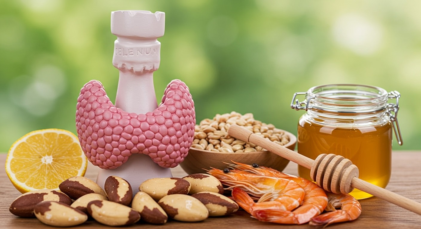 A szelén kulcsszereplő a pajzsmirigy hormontermelésében.