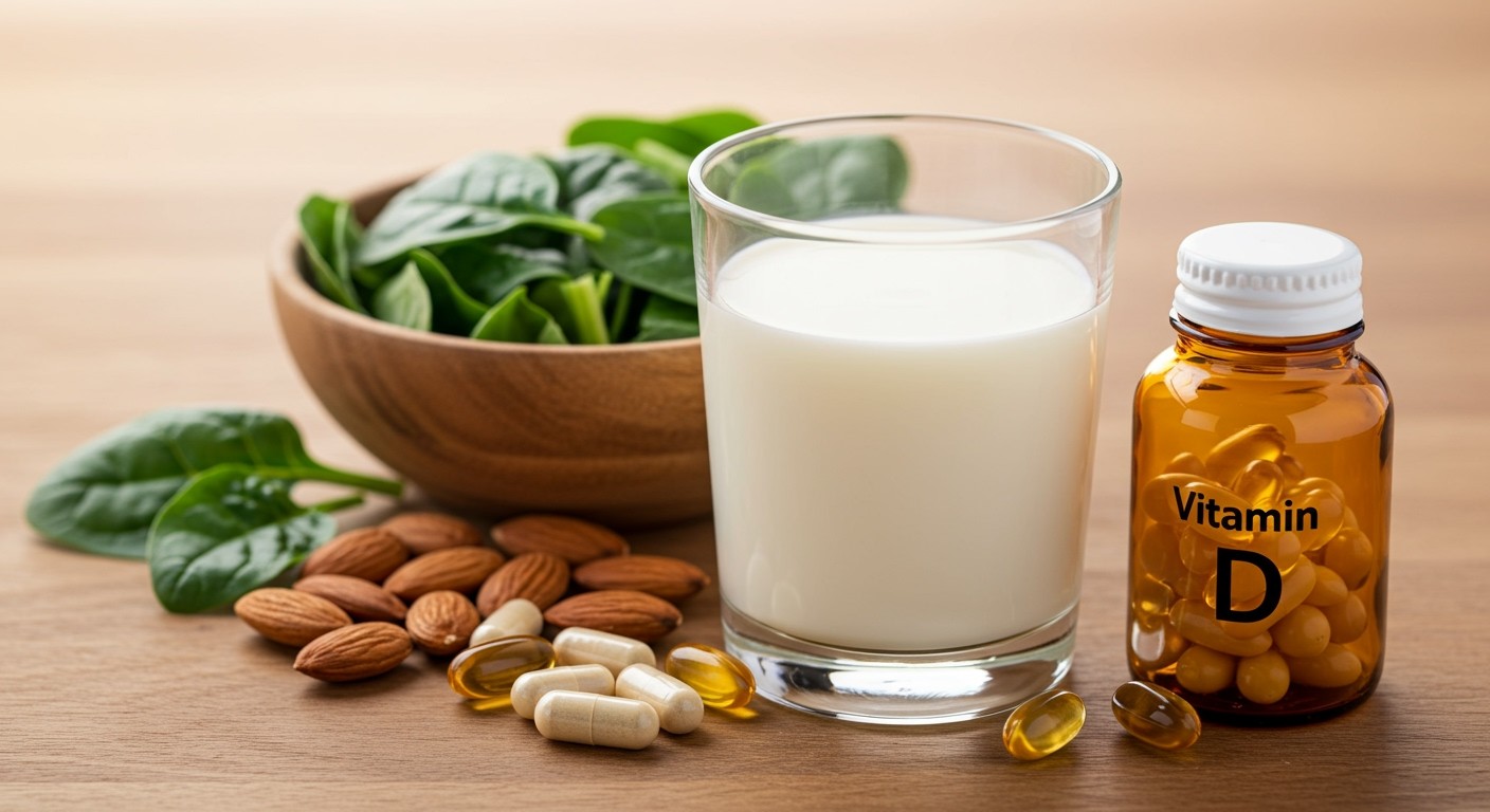 A D-vitamin javítja a kalcium felszívódását a tejből.