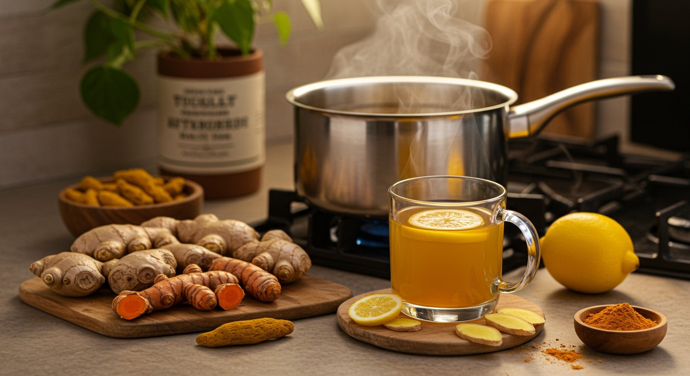 A gyömbér és kurkuma tea erősíti az immunrendszert.