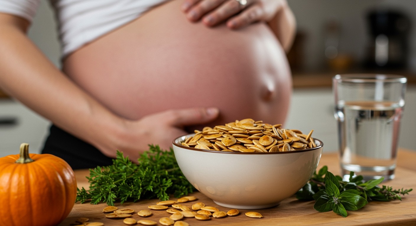 A tökmag gazdag E-vitaminban, mely támogatja a magzat fejlődését.
