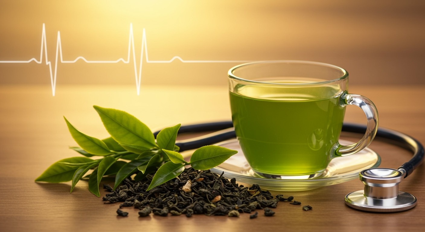 A zöld tea csökkentheti a vérnyomást érfalrelaxációval.