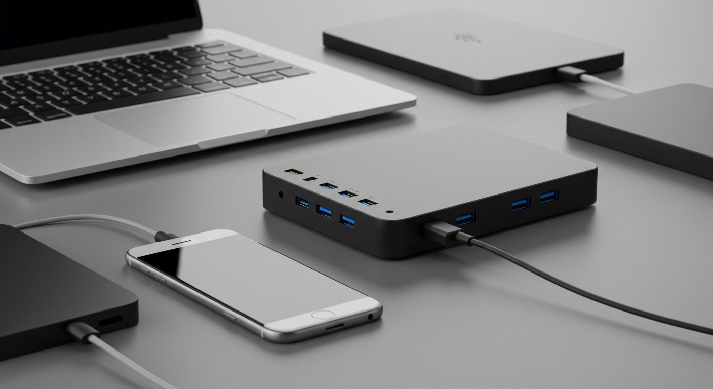 Az aktív USB hubok stabilabb tápellátást biztosítanak.