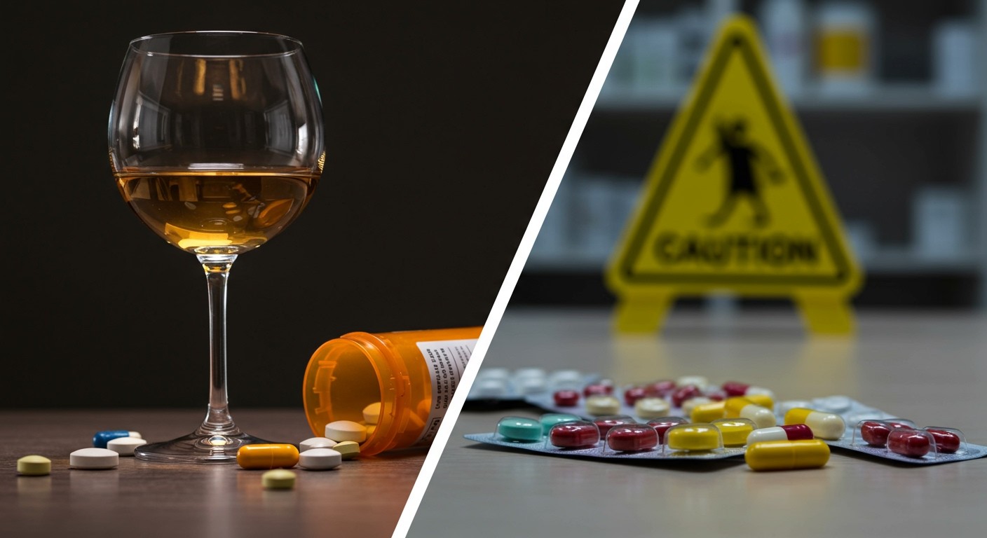 Az alkohol fokozhatja a gyógyszerek mellékhatásait és toxicitását.
