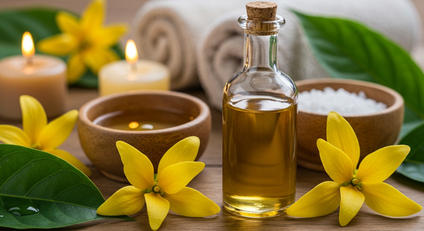 Az ylang-ylang olaj serkenti a bőr hidratációját és regenerációját.