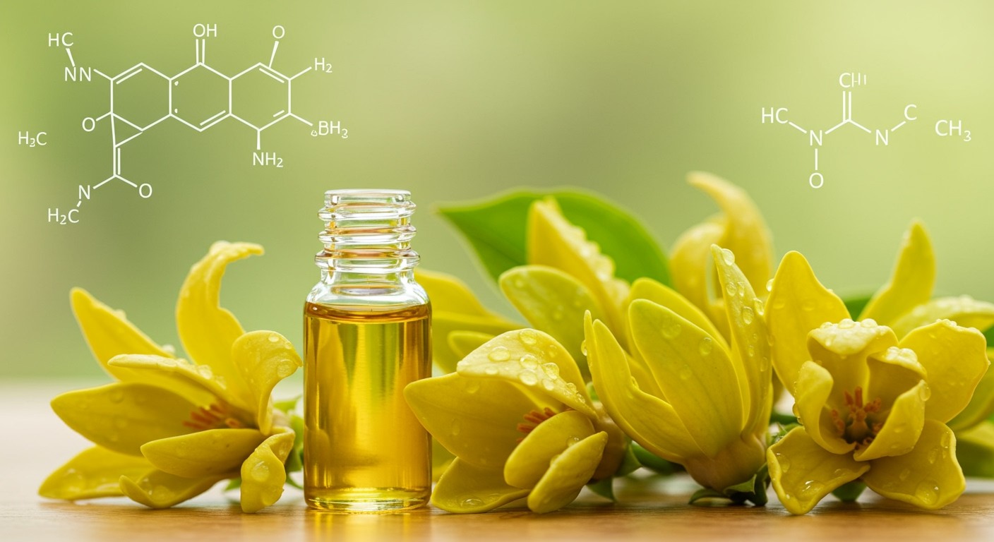 Az ylang-ylang olaj fő komponensei: linalool és geraniol.