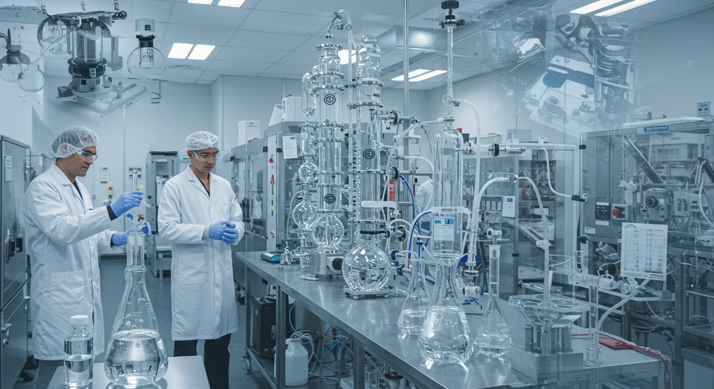 A desztillált víz nélkülözhetetlen a tiszta laboratóriumi környezethez.