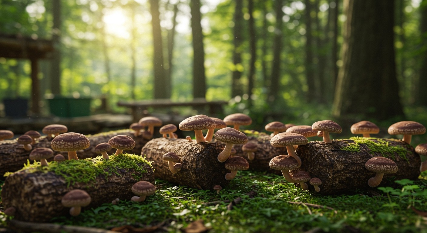 A shiitake gomba termesztése csökkenti a környezeti lábnyomot.