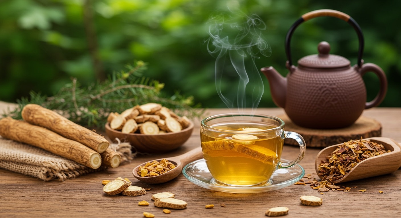 Az angyalgyökér tea segíthet a stressz csökkentésében.