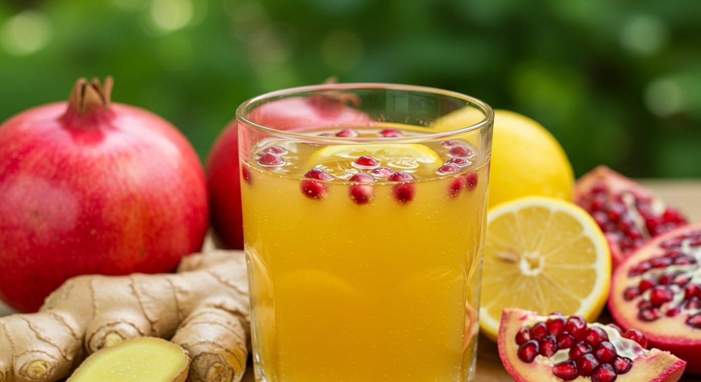 A gránátalma antioxidánsai fokozzák az ital hatékonyságát.