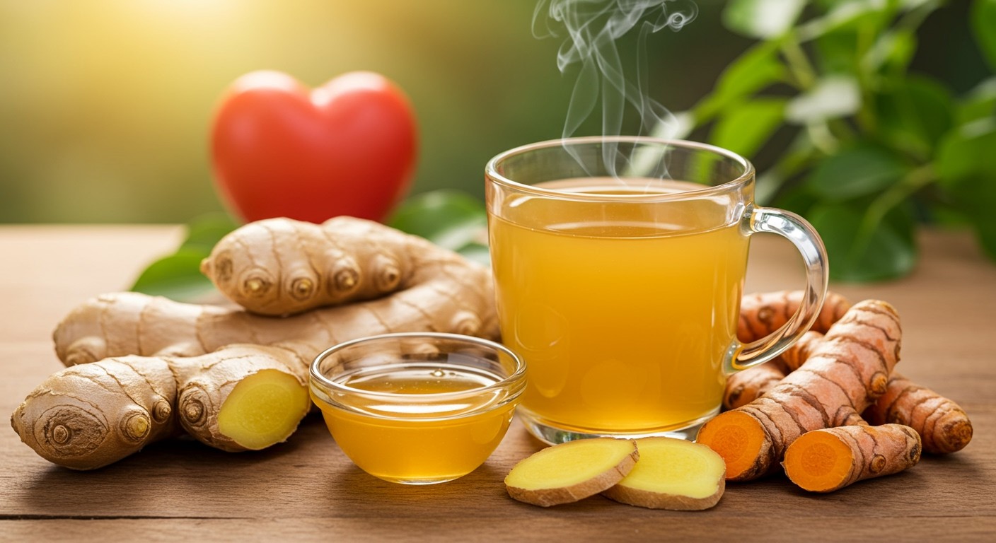 A gyömbér és kurkuma tea segít a szív egészségének megőrzésében.
