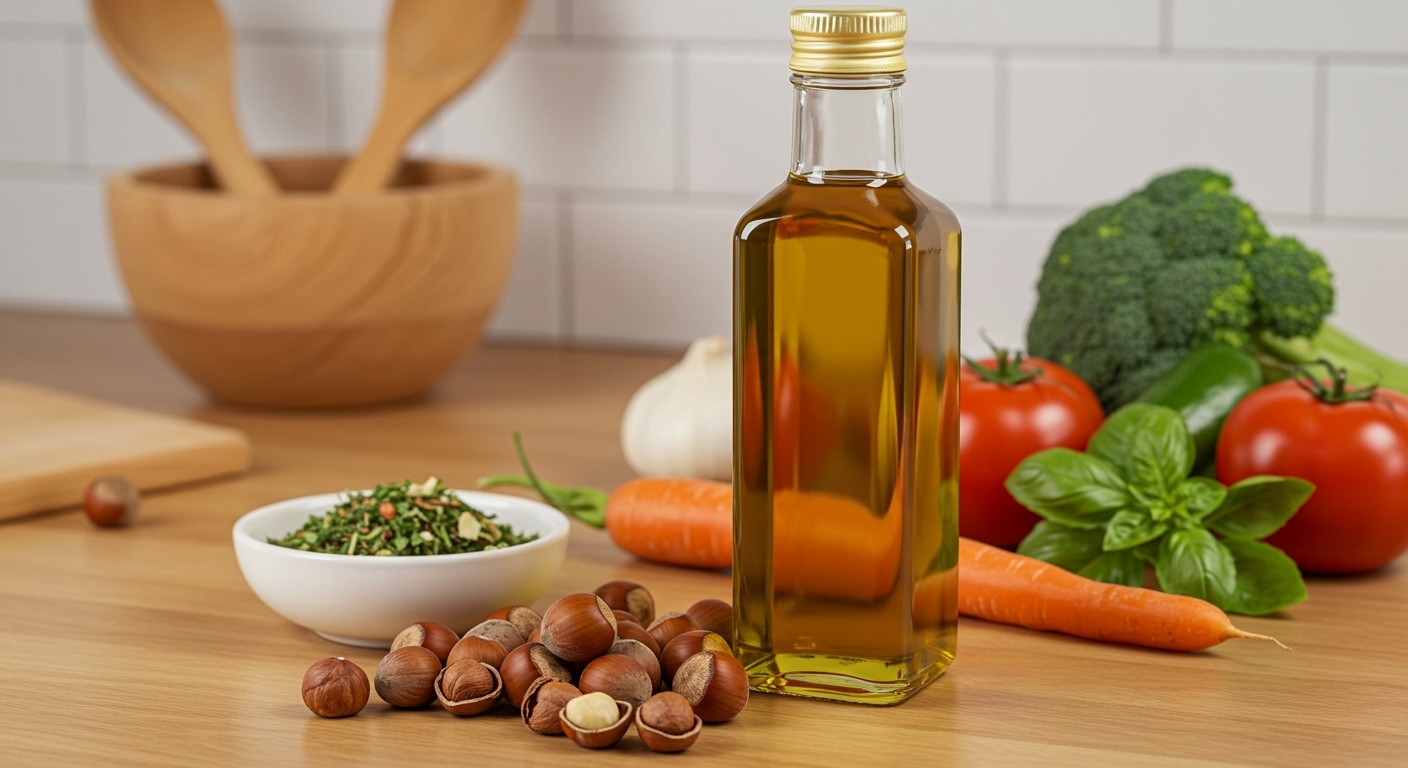 A mogyoróolaj gazdag E-vitaminban, jótékony hatással van a bőrre.