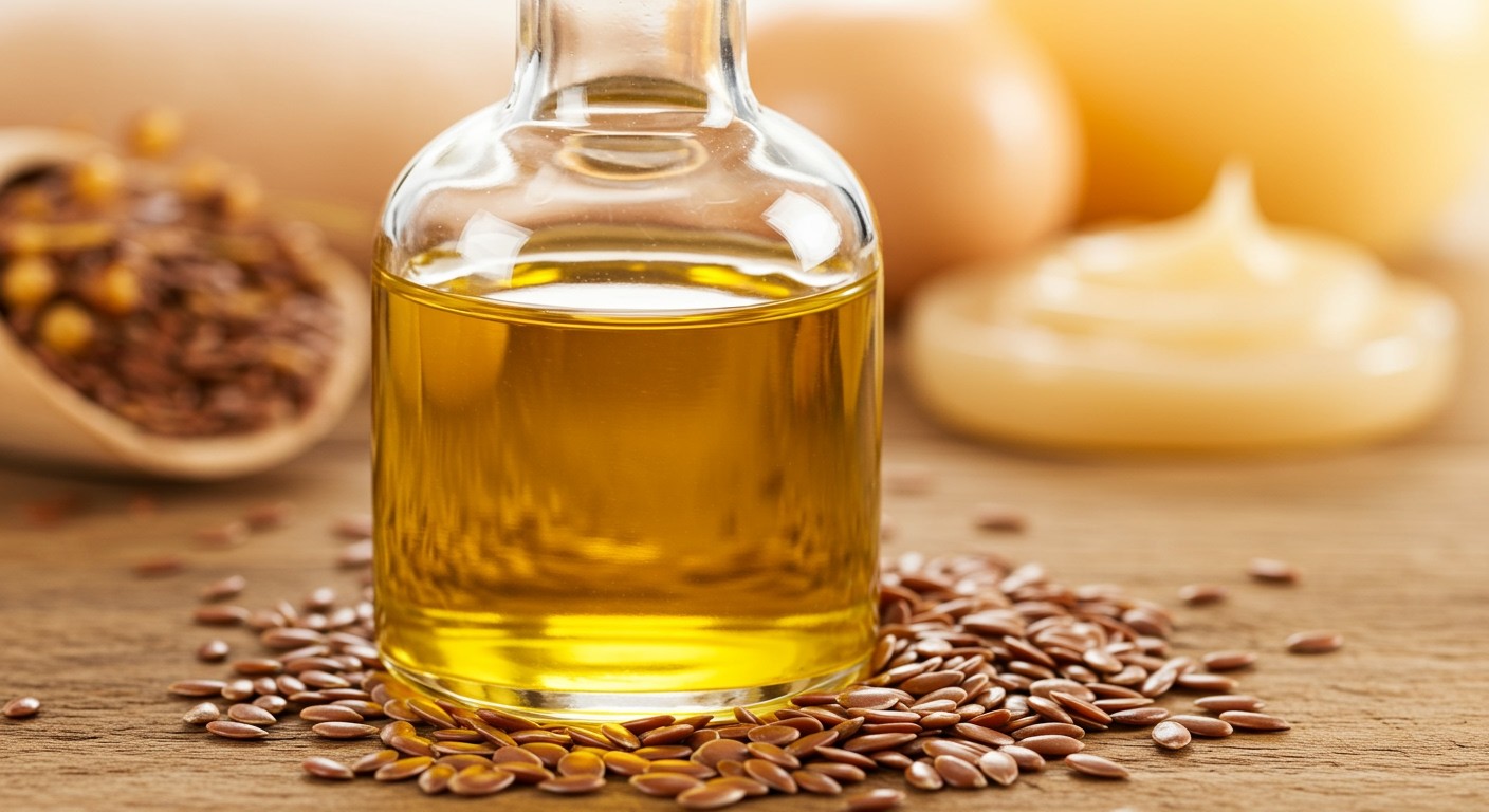A lenmagolaj gazdag omega-3 zsírsavakban, hidratál és regenerál.