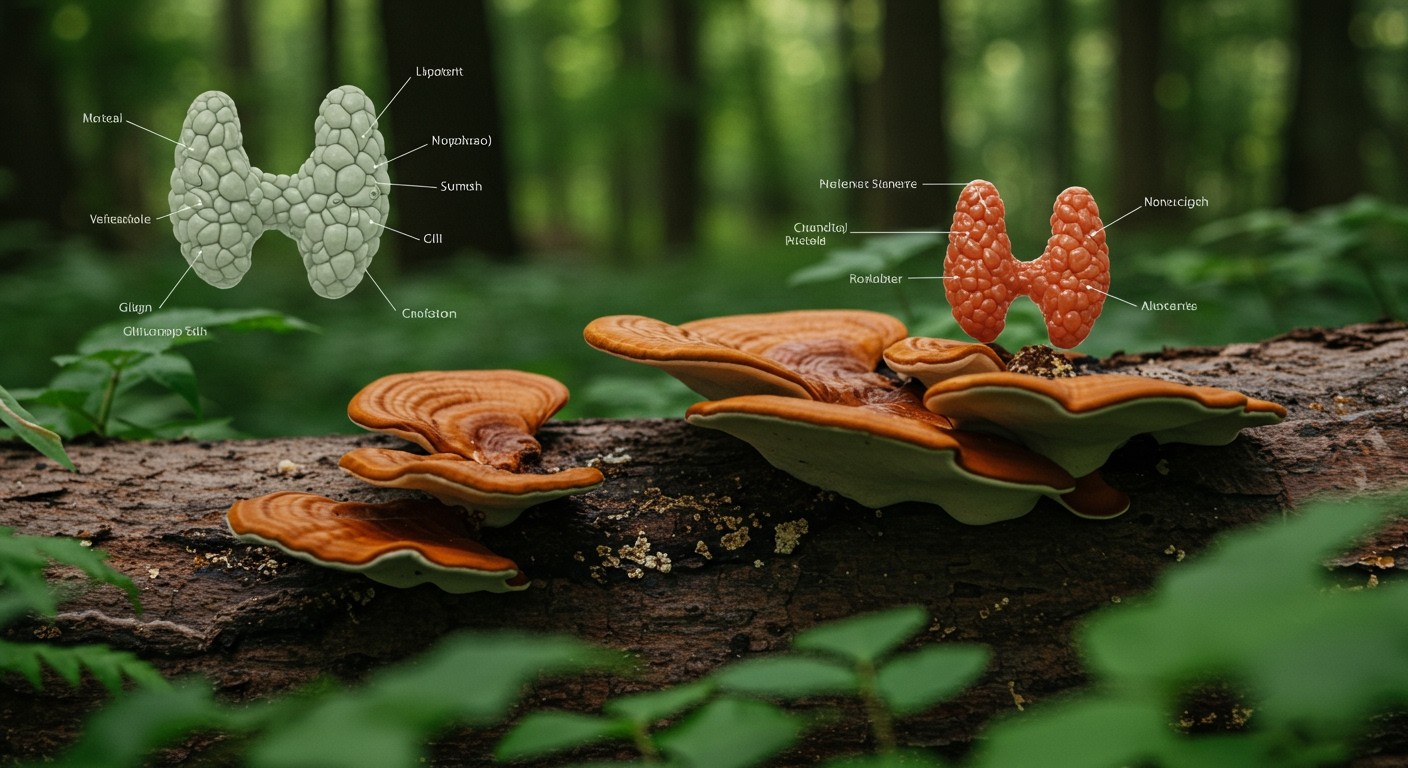A Ganoderma gomba segíthet a pajzsmirigy egészségének javításában.