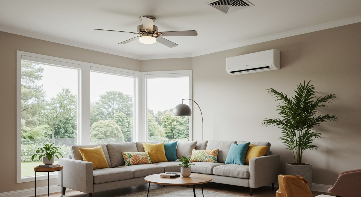 A ventilátor növeli a légkondicionáló hatékonyságát.