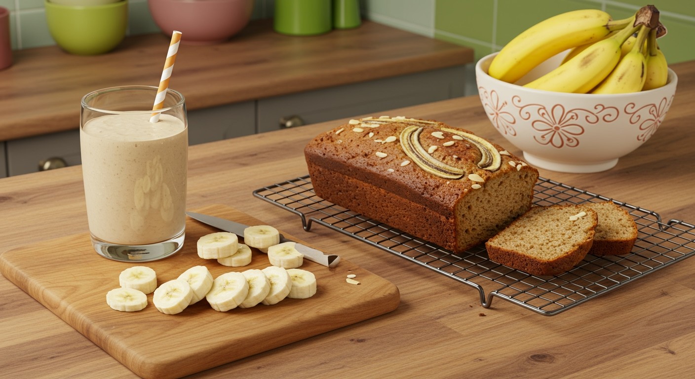 A banán remek alapanyag smoothie-khoz és süteményekhez!
