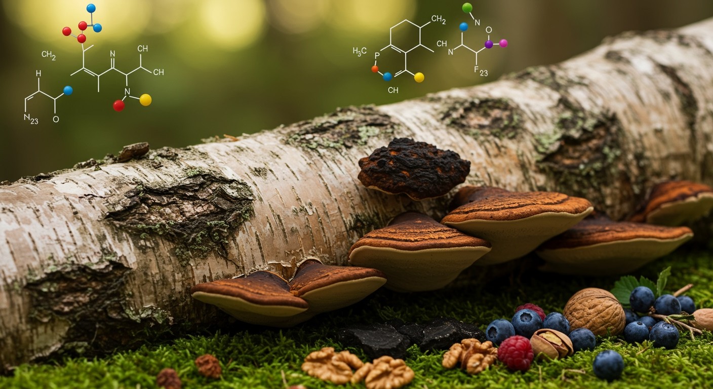 A chaga gomba gazdag antioxidánsokban és immunerősítő vegyületekben.