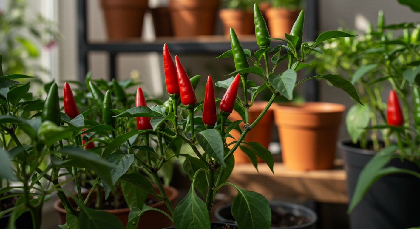 A chili paprika napfényigénye magas, rendszeresen öntözd!