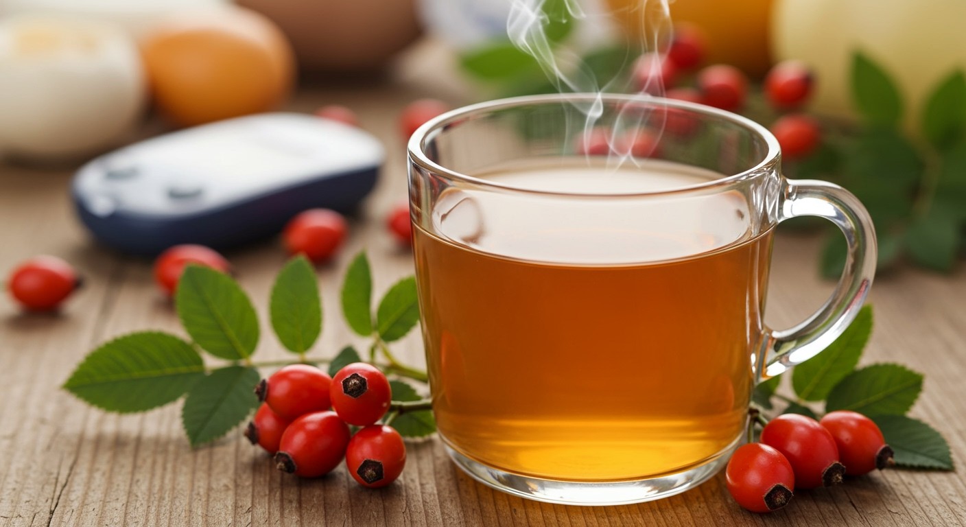 A csipkebogyó tea segíthet a vércukorszint szabályozásában.
