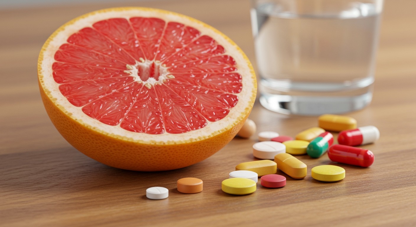 A grapefruit lé befolyásolhatja a gyógyszerek hatékonyságát.