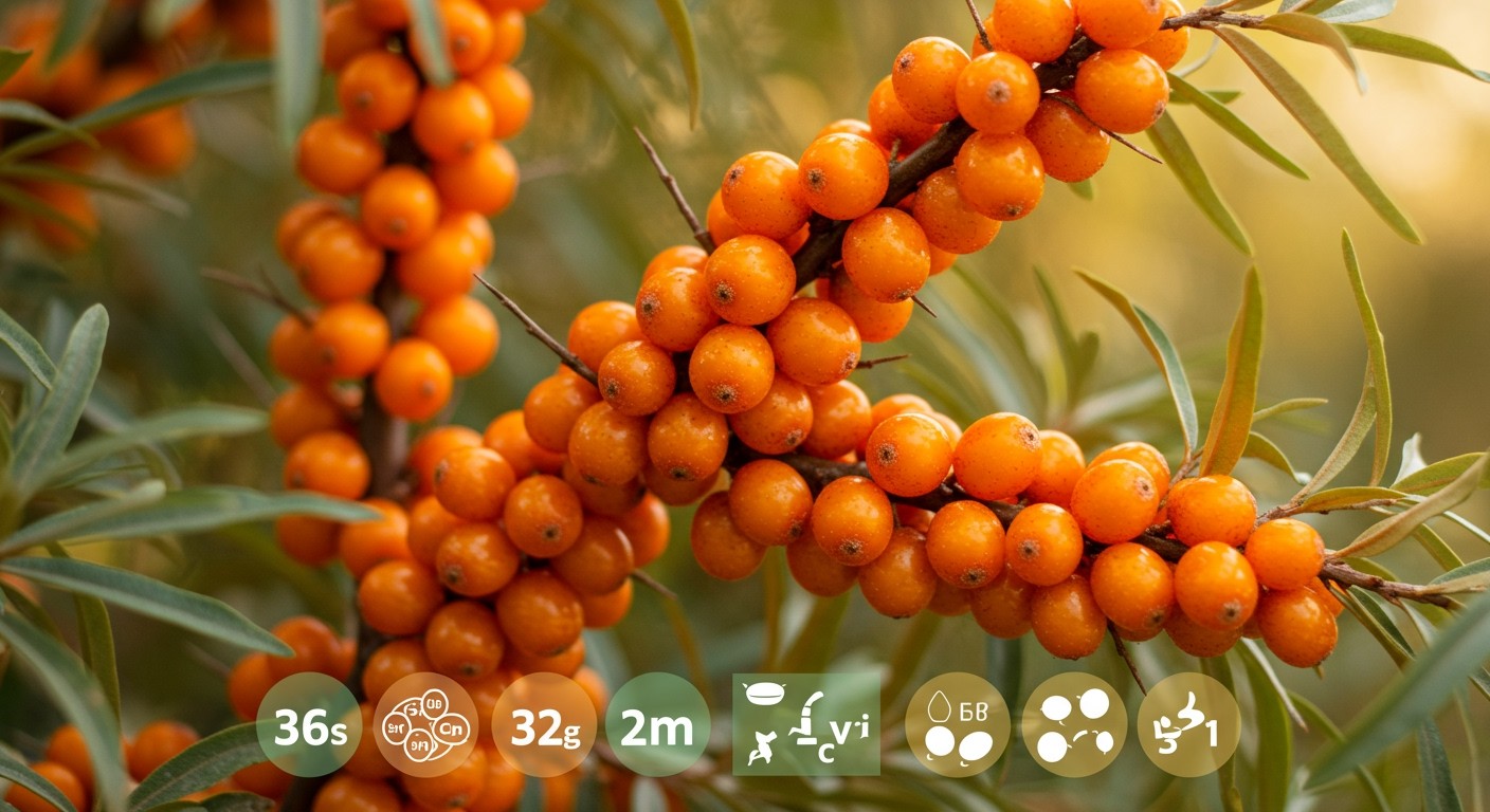 A homoktövis kiemelkedően gazdag C-vitaminban és antioxidánsokban.
