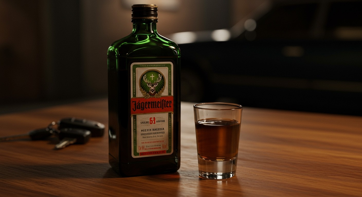 A Jägermeister alkoholtartalma növeli a balesetek kockázatát.